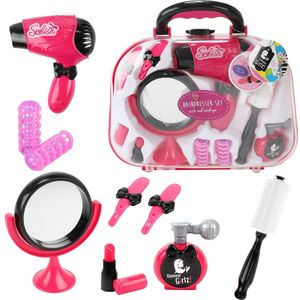 Toi-toys Kappersset Glamour Girlz! Meisjes Roze/Wit 10-delig