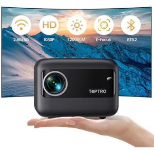 Mini Projector Full HD 1080P met 12000 Lumens en 5G WiFi voor Thuisbioscoop