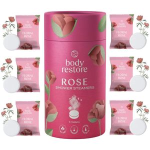 Body Restore - Shower Steamers - Luxe Giftset - 6 Stuks - Rozen Geur