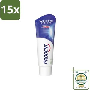 15 x Prodent – Tandpasta – White System – Natuurlijk Witmakend – 75 ml - Grootverpakking - Koffiezetapparaat - Koffiezetapparaat - Koffiezetapparaat