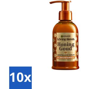 10 x Garnier - Loving Blends Honing Goud - Herstellend Haarserum - Beschadigd & Breekbaar Haar - 115 ml - Haarherstel - Haarversterking - Haarbescherming - Beschadigd Haar - Breekbaar Haar