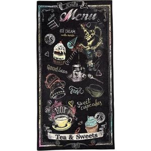 MOMO Rugs - Loper - Tea & Sweets - 60x140 cm - vloerkleed - laagpolig tapijt - Design, Modern - Kitchen Masters - Keukenloper - Meerkleurig