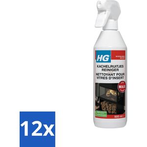 HG - Kachelruitjesreiniger - Verwijdert Roetaanslag - 500 ml - Voordeelverpakking - 12 stuks