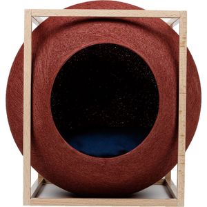 The Clay Cube Wood Edition - Meyou Parijs. Luxe Franse design kattenmand