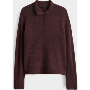 OPUS Dames trui groen (Maat: 34) - Mélange - Halslijn: Opstaande kraag,