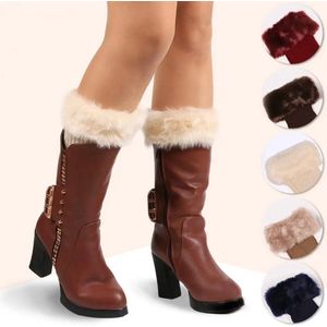 Laars Manchetten – Imitatiebont – Wit – Onesize – Dames beenwarmers – Furry Boot