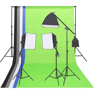 vidaXL Softboxlampen Studiofotografie - 40x40cm - Energiebesparend - Fotostudio Set