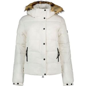 SUPERDRY Vintage Hooded Mid Layer Short Jasje Vrouwen Winter White - Maat M