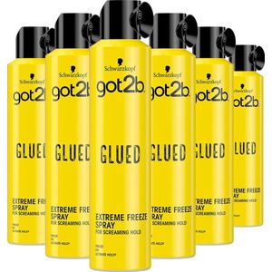 Got2b - Glued Haarspray - Haarstyling - Voordeelverpakking - 6 x 300 ml
