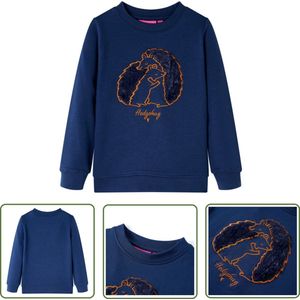 vidaXL Meisjestrui - Kindertruien - Kindertrui 104 marineblauw - Jongenstrui - Blauwe Trui - Katoenen Trui