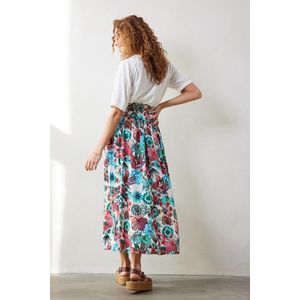 DIDI Dames Smocked skirt Magic in Offwhite with Floral Medley print maat 48