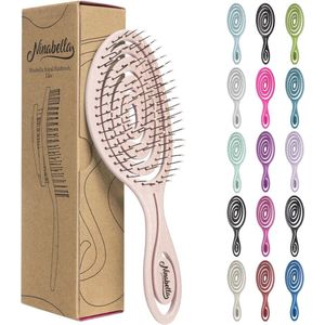 Anti-tangle Haarborstel voor Dames en Heren - Spirale Ontwarringsborstel - Gladde Krullen of Stijlhaar - Goudroze