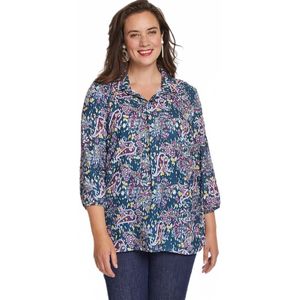 Losse, lange tuniek met bloemenprint