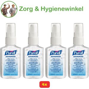 4x - Purell desinfecterende handgel 60ml met pomp - Voordeelverpakking!