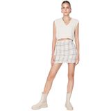 Trendyol - Twoaw23Et00017 - Minirok - Fuchsia - Geruite - Geweven