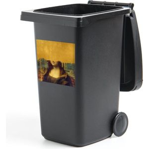 Container sticker Mona Lisa - Goud - Da Vinci - 40x40 cm - Kliko sticker