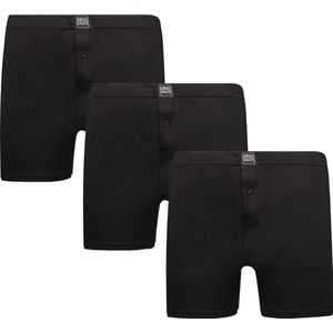 Gino Santi Klassieke boxer 3-pack Zwart | Maat 4XL