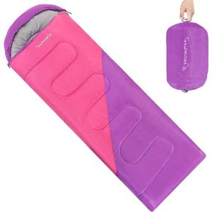 Lichtgewicht Slaapzak voor Kamperen - Outdoor Casual Rechthoekige Slaapzak met Kleine Verpakking voor Volwassenen, Dames, Heren Wandelen, Sporten, Bergbeklimmen