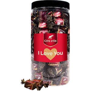 Côte d'Or Chokotoff chocolade ""I Love You"" - pure chocolade met toffee - 800g