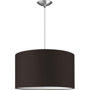 Home Sweet Home hanglamp Bling - verlichtingspendel Basic inclusief lampenkap - lampenkap 40/40/22cm - pendel lengte 100 cm - geschikt voor E27 LED lamp - chocolade
