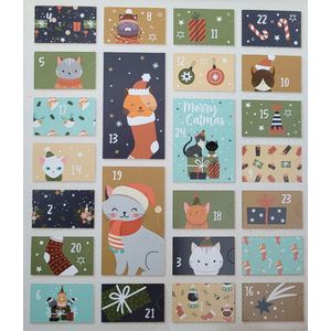 Adventskalender voor Katten en Poezen 2024 - Adventkalender met kattensnacks - kerst maandkalender