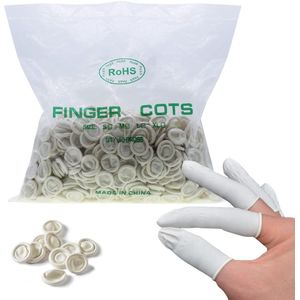 Pack of 1000 Finger Rings - Latex Finger Guard - Natural Anti-Static Gloves - Finger Protection - Safety Non-Slip Disposable Fingertip Protection - Universal Size M