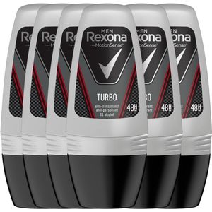 Rexona Men Turbo – Anti-transpirant Roll-on – 6 x 50 ml