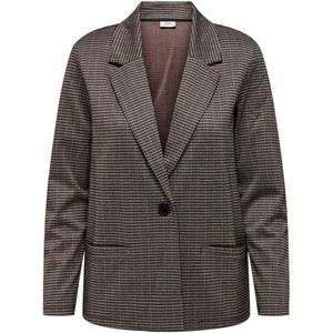 Jacqueline de Yong Blazer Jdygeggo Hugh L/s Check Blazer Jrs 15300777 Cobblestone Dames Maat - M