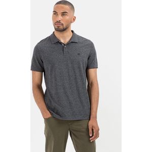 camel active Poloshirt met korte mouwen gemaakt van duurzaam katoen mix - Maat menswear-XXL - Donkergrijs