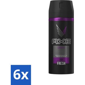 Axe - Deodorant Bodyspray - 48hrs Fresh - Excite - 150 ml - Voordeelverpakking - 6 stuks