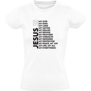 Jesus is my god Dames T-shirt - geloof - religie - kerk - christenen - faith