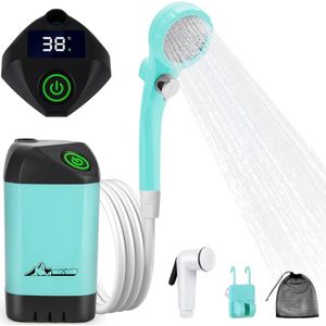 Draagbare Campingdouche Met Oplaadbare 6000 mAh Accu - Outdoor Douche Met Pomp, Slang En Douchekop Voor Camping, Reizen, Tuin En Auto