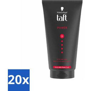 20 x Taft - Power 5 - Styling Gel - Sterke hold voor elke stijl - 150 ml - Haartypen - Styling Gel - Power Hold - Haar Verzorging - Haar Fixatie