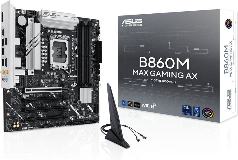 ASUS B860M MAX GAMING AX - Moederbord - micro ATX - LGA 1851 - Intel B860