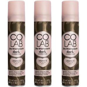 COLAB - Dry Shampoo+ Dark Corrector - 3 Pak - Haar uitgroei spray