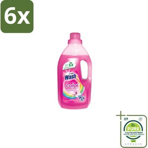 At Home - Wash - Wasmiddel - Gekleurde Was - Frisse Geur - 42 Wasbeurten - Voordeelverpakking - 6 stuks - Wasmiddel voor gekleurde was - Vlekkenverwijderaar