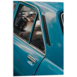 Forex - Blauwe Auto  - 60x90cm Foto op Forex