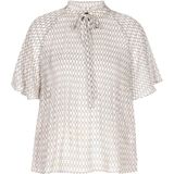 DreiMaster Klassik Blouse 'Classic Look'  donkergrijs / wit