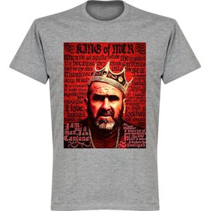 King Cantona Old Skool T-Shirt - Grijs - XXL