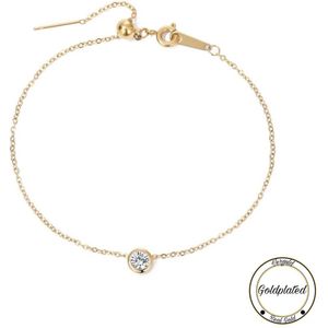 Soraro Birthstone Armband | Oktober | Goldplated | Goudkleurig | Armband voor Haar | Elegant | Cadeau Voor Haar | Cadeau Voor Vriendin | Verjaardag Cadeau | Moederdag Cadeau | Cadeau Ideeën