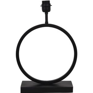 Light & Living Tafellamp Liva/Chelsea - Zwart/Zilver - Ø35x69cm - Tafellamp met kap