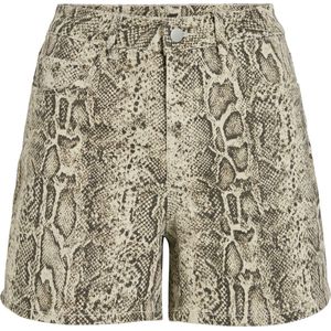 Vila - Vichia Rw - Korte Broek - Slangenpatroon - Denim