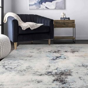 Modern abstract tapijt kasjmier imitatie tapijt antislip decoratieve tapijten voor woonkamer, slaapkamer en interieur (200 x 250 cm, grijs9)