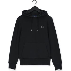 Fred Perry Tipped Hooded Sweatshirt Truien & Vesten Heren - Sweater - Hoodie - Vest- Zwart - Maat XS