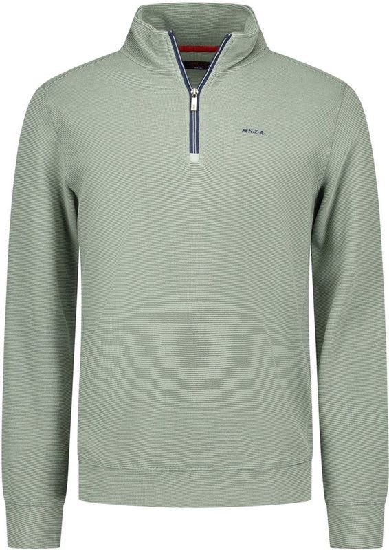 New Zealand Auckland Trui Sweat Half Zip 25gn305 1754 Soft Green Mannen Maat - M