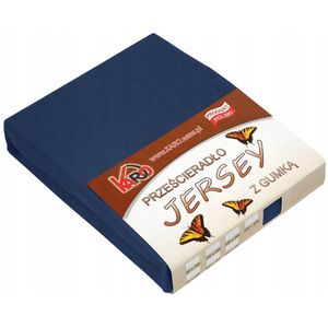 Jersey laken met elastiek 200x220 cm donkerblauw KARO