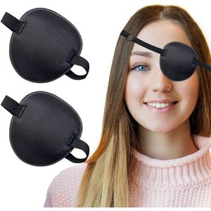 Inovra - Verstelbare oogpatches voor volwassenen en kinderen - Pack van 2 - Medische oogbescherming - Piratenoogbedekking - Voor linker- of rechteroog - Luie amblyopie - Cosplay