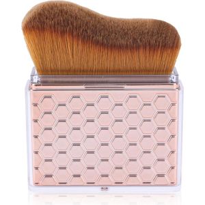 Retractable Self Tanning Brush - Applicator Makeup Brush voor Zelfbruiner - Ideaal voor Menging Vloeibare Foundation en Zonnebrandcrème voor Gezicht en Benen (Rose Gold)