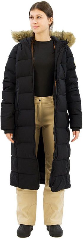 Icepeak - Brilon I - Jas - Zwart - Lange Pasvorm - Waterafstotend