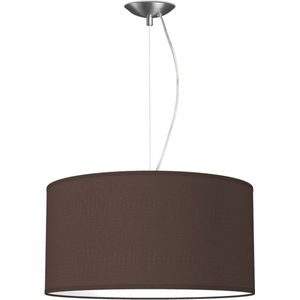Home Sweet Home hanglamp Bling - verlichtingspendel Deluxe inclusief lampenkap - lampenkap 45/45/23cm - pendel lengte 100 cm - geschikt voor E27 LED lamp - chocolade